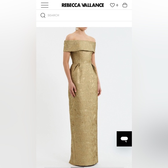 NWT Rebecca Vallance Solana Off the Shoulder Gown Gown Size US 10 - Picture 3 of 9